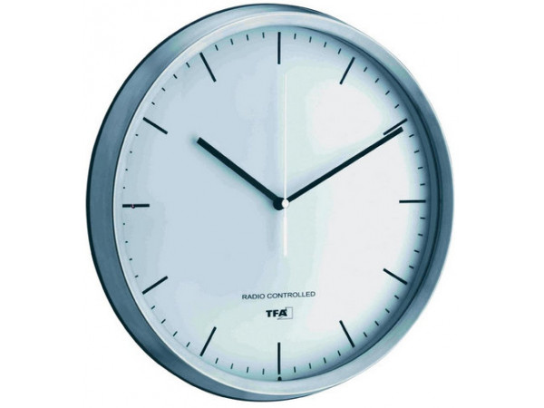 Nástenné DCF hodiny strieborná, EFR 31 cm Nástenné DCF hodiny strieborná, EFR 31 cm