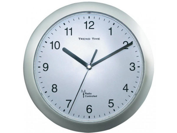 Nástenné hodiny DCF Trend time, strieborné 25 cm Nástenné hodiny DCF Trend time, strieborné 25 cm