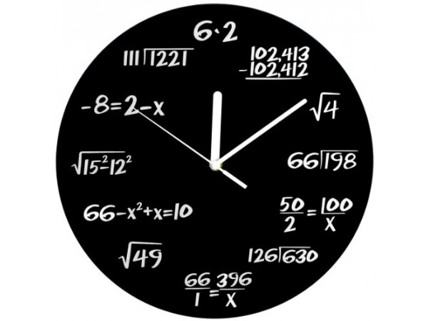 Nástenné hodiny pre matematikov 30cm Nástenné hodiny pre matematikov 30cm