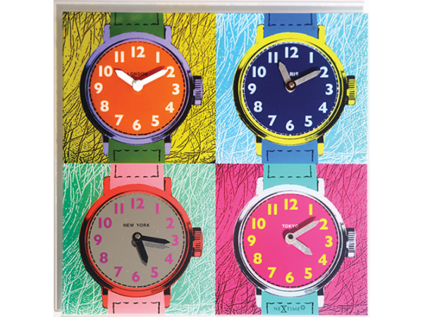 Nástenné hodiny 8158 Nextime Time Zones 43cm Nástenné hodiny 8158 Nextime Time Zones 43cm