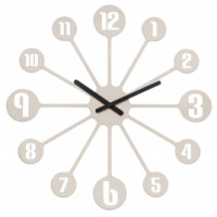 Nástenné hodiny PINBALL, Koziol, šedobéžová 45cm