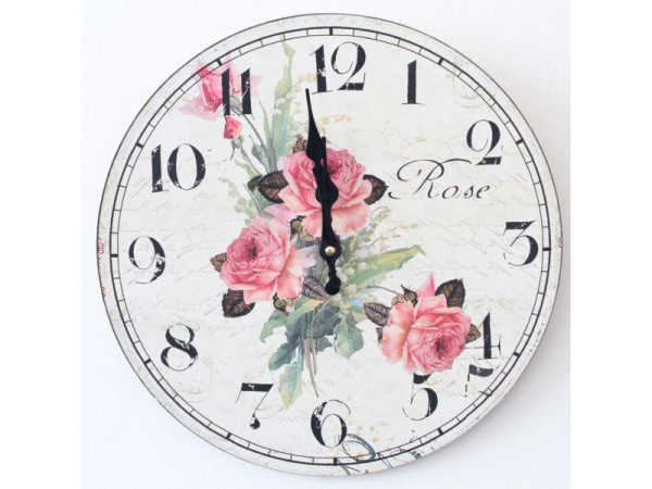Nástenné hodiny HLC, Rose 1, 34cm