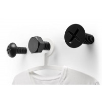 Nástenné vešiaky Qualy Screw Collection, čierna Nástenné vešiaky Qualy Screw Collection, čierna