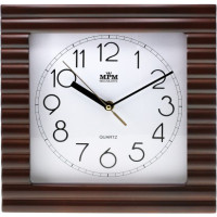 Nástenné hodiny MPM, 2700.54 - tmavé drevo, 29cm Nástenné hodiny MPM, 2700.54 - tmavé drevo, 29cm