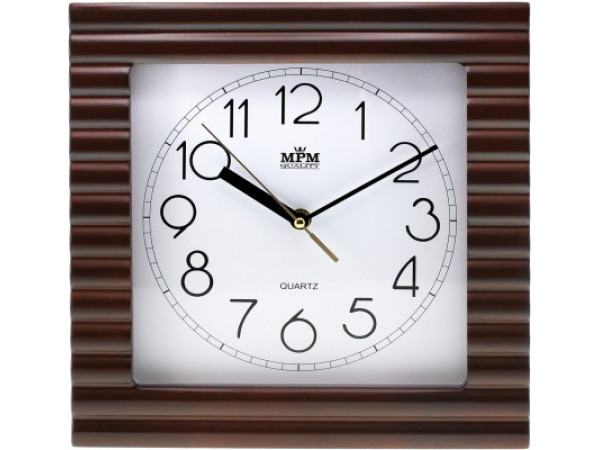 Nástenné hodiny MPM, 2700.54 - tmavé drevo, 29cm Nástenné hodiny MPM, 2700.54 - tmavé drevo, 29cm
