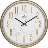 Nástenné hodiny MPM, 3171.8000 - zlatá/biela, 31cm