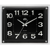 Nástenné hodiny MPM, 3173.7190 - strieborná lesklá/čierna, 41cm Nástenné hodiny MPM, 3173.7190 - strieborná lesklá/čierna, 41cm