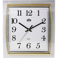 Nástenné hodiny MPM, 3174.8000 - zlatá/biela, 32cm Nástenné hodiny MPM, 3174.8000 - zlatá/biela, 32cm