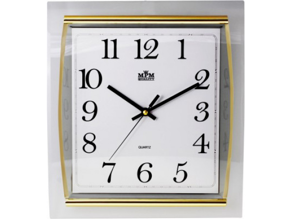 Nástenné hodiny MPM, 3174.8000 - zlatá/biela, 32cm Nástenné hodiny MPM, 3174.8000 - zlatá/biela, 32cm