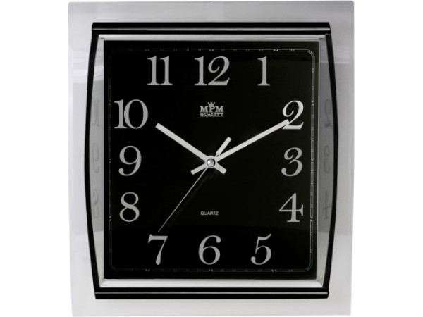 Nástenné hodiny MPM, 3174.9090 - čierna/čierna, 32cm Nástenné hodiny MPM, 3174.9090 - čierna/čierna, 32cm