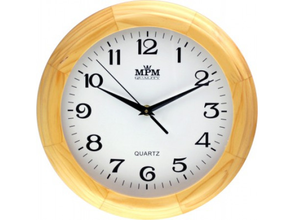 Nástenné hodiny MPM 3050.53 - hnedá svetlá, 27cm