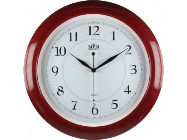 Nástenné hodiny MPM, 2413.5500.SW - gaštan/biela, 35cm Nástenné hodiny MPM, 2413.5500.SW - gaštan/biela, 35cm