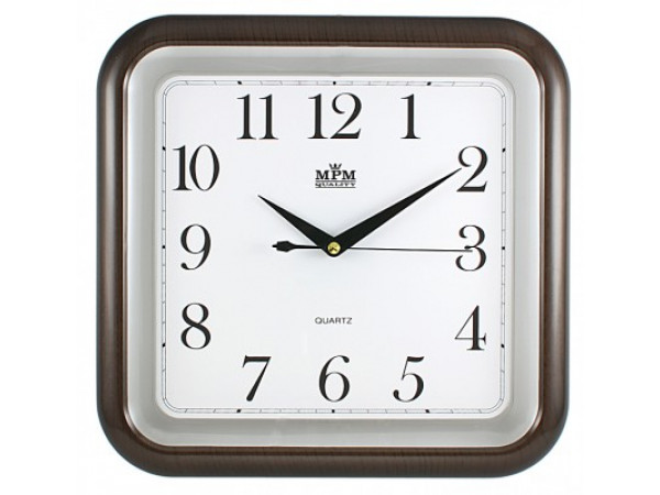 Nástenné hodiny MPM, 2440.52.SW - hnedá tmavá, 30cm Nástenné hodiny MPM, 2440.52.SW - hnedá tmavá, 30cm