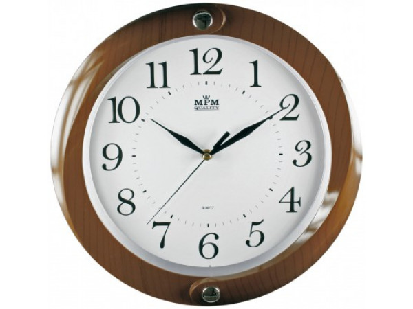 Nástenné hodiny MPM, 2441.52.SW - hnedá tmavá, 34cm Nástenné hodiny MPM, 2441.52.SW - hnedá tmavá, 34cm
