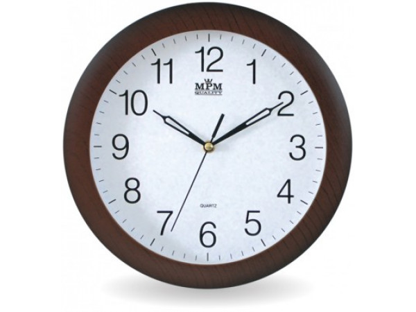 Nástenné hodiny MPM, 2455.52.SW - hnedá tmavá, 28cm Nástenné hodiny MPM, 2455.52.SW - hnedá tmavá, 28cm