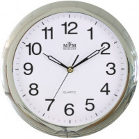 Nástenné hodiny MPM, 2455.70.SW - strieborná, 28cm