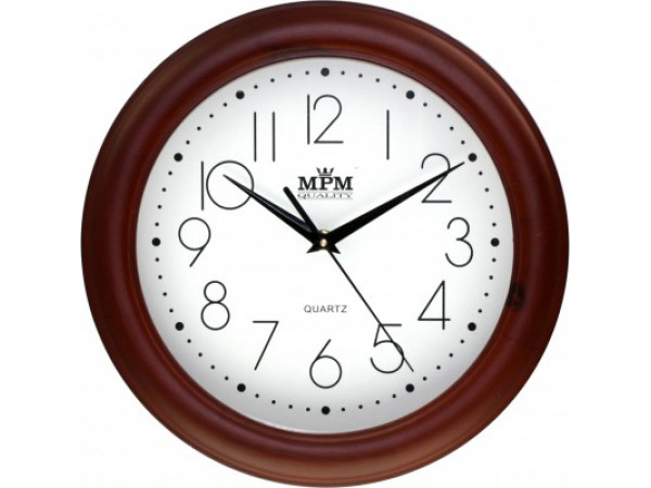 Nástenné hodiny MPM, 2473.52.W - hnedá tmavá, 28cm Nástenné hodiny MPM, 2473.52.W - hnedá tmavá, 28cm