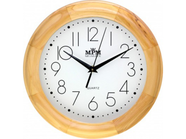Nástenné hodiny MPM, 2473.53.W - svetlé drevo, 28cm Nástenné hodiny MPM, 2473.53.W - svetlé drevo, 28cm
