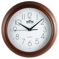 Nástenné hodiny MPM, 2474.52.W - hnedá tmavá, 28cm Nástenné hodiny MPM, 2474.52.W - hnedá tmavá, 28cm