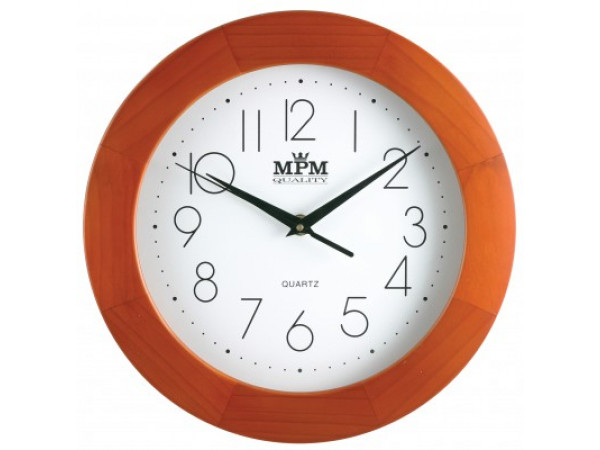 Nástenné hodiny MPM, 2475.51.W - hnedá svetlá, 28cm Nástenné hodiny MPM, 2475.51.W - hnedá svetlá, 28cm