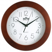 Nástenné hodiny MPM, 2475.52.W - hnedá tmavá, 28cm Nástenné hodiny MPM, 2475.52.W - hnedá tmavá, 28cm