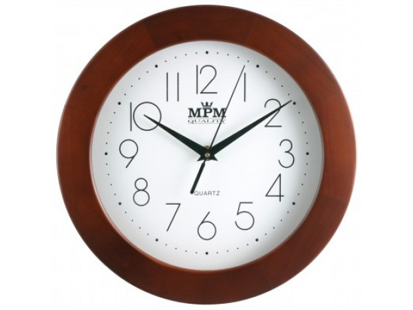 Nástenné hodiny MPM, 2475.52.W - hnedá tmavá, 28cm Nástenné hodiny MPM, 2475.52.W - hnedá tmavá, 28cm