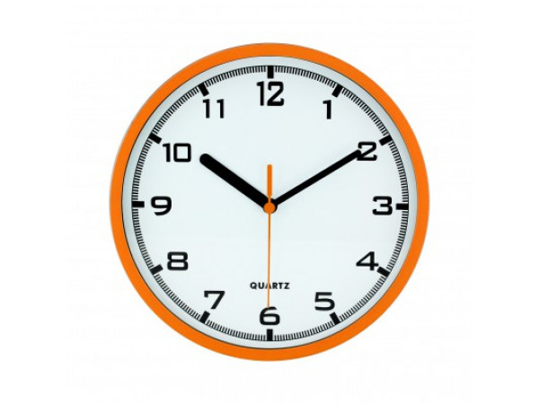 Nástenné hodiny MPM, 2477.60 - oranžová, 20cm Nástenné hodiny MPM, 2477.60 - oranžová, 20cm
