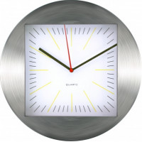 Nástenné hodiny MPM, 2486.7000 - strieborná/biela, 30cm