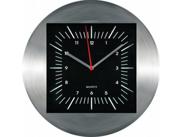 Nástenné hodiny MPM, 2486.7090 - strieborná/čierna, 30cm Nástenné hodiny MPM, 2486.7090 - strieborná/čierna, 30cm