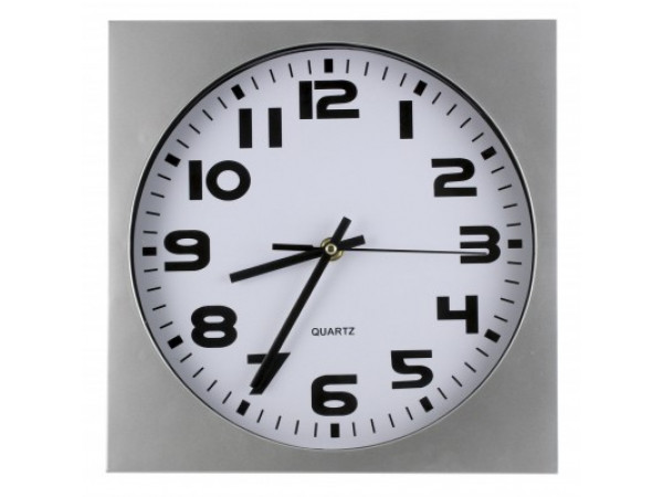 Nástenné hodiny MPM, 2500.7000 - strieborná/biela, 26cm Nástenné hodiny MPM, 2500.7000 - strieborná/biela, 26cm