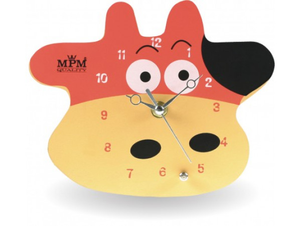 Nástenné hodiny MPM, 2518.5120 - hnedá svetlá/červená, 20cm Nástenné hodiny MPM, 2518.5120 - hnedá svetlá/červená, 20cm