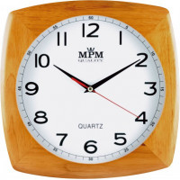Nástenné hodiny MPM, 2533.50.W - hnedá, 29cm