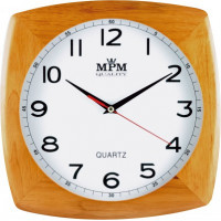 Nástenné hodiny MPM, 2533.50.W - hnedá, 29cm Nástenné hodiny MPM, 2533.50.W - hnedá, 29cm