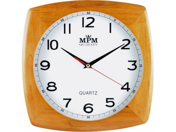 Nástenné hodiny MPM, 2533.50.W - hnedá, 29cm Nástenné hodiny MPM, 2533.50.W - hnedá, 29cm