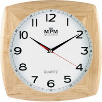 Nástenné hodiny MPM, 2533.51.W - hnedá svetlá, 29cm Nástenné hodiny MPM, 2533.51.W - hnedá svetlá, 29cm