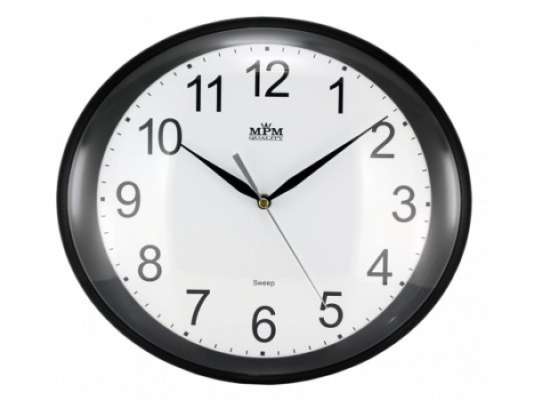 Nástenné hodiny MPM, 2534.90 - čierna, 30cm Nástenné hodiny MPM, 2534.90 - čierna, 30cm