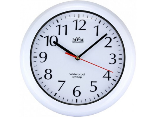 Nástenné hodiny MPM, 2535.00 - biela, 30cm Nástenné hodiny MPM, 2535.00 - biela, 30cm