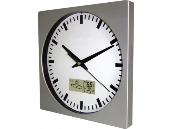 Nástenné hodiny MPM, 2633.70 - strieborná, 26cm