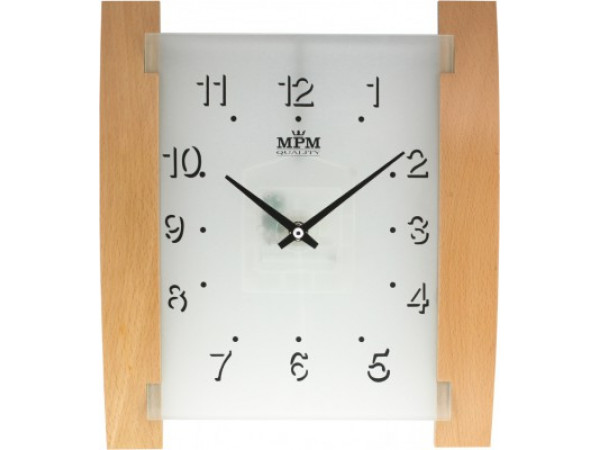 Nástenné hodiny MPM, 2704.53 - svetlé drevo, 31cm Nástenné hodiny MPM, 2704.53 - svetlé drevo, 31cm