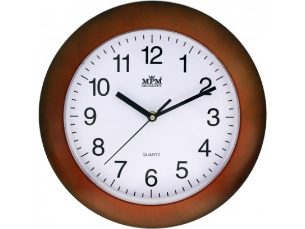 Nástenné hodiny MPM, 2804.52 - hnedá tmavá, 30cm Nástenné hodiny MPM, 2804.52 - hnedá tmavá, 30cm