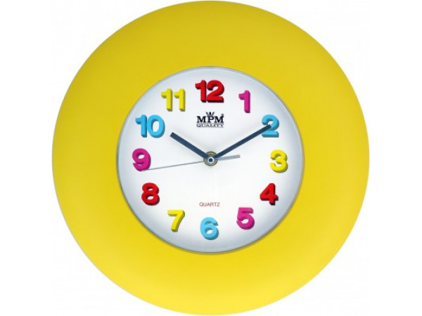 Nástenné hodiny MPM, 2809.10 - žltá, 30cm Nástenné hodiny MPM, 2809.10 - žltá, 30cm