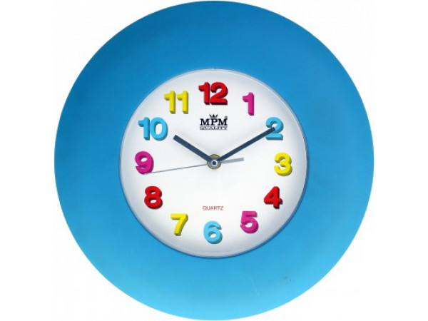 Nástenné hodiny MPM, 2809.30 - modrá, 30cm
