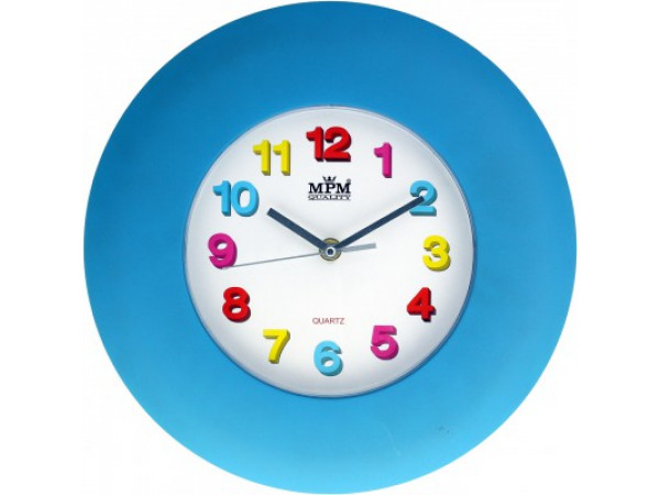 Nástenné hodiny MPM, 2809.30 - modrá, 30cm Nástenné hodiny MPM, 2809.30 - modrá, 30cm