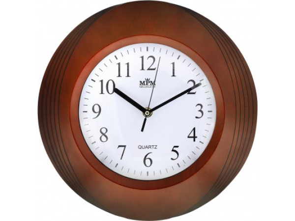Nástenné hodiny MPM, 2811.52 - hnedá tmavá, 30cm Nástenné hodiny MPM, 2811.52 - hnedá tmavá, 30cm