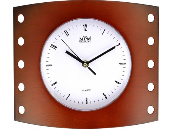 Nástenné hodiny MPM, 2814.52 - hnedá tmavá, 28cm Nástenné hodiny MPM, 2814.52 - hnedá tmavá, 28cm