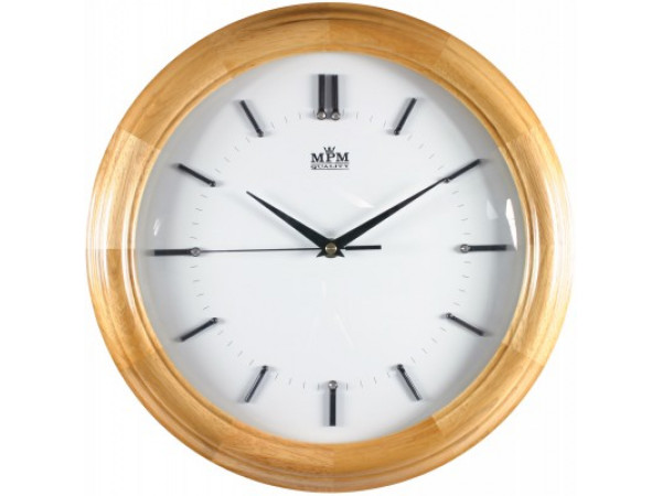 Nástenné hodiny MPM, 2828.53 - svetlé drevo, 34cm Nástenné hodiny MPM, 2828.53 - svetlé drevo, 34cm