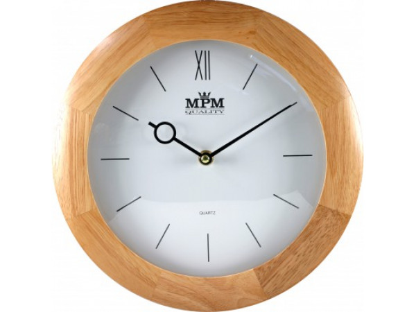 Nástenné hodiny MPM, 2829.53 - svetlé drevo, 28cm Nástenné hodiny MPM, 2829.53 - svetlé drevo, 28cm