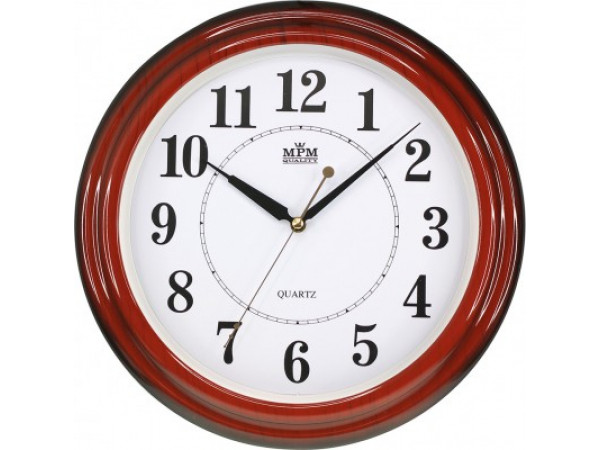 Nástenné hodiny MPM, 2926.55.SW - gaštan, 34cm Nástenné hodiny MPM, 2926.55.SW - gaštan, 34cm