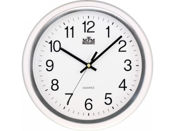 Nástenné hodiny MPM, 2927.00.SW - biela, 30cm Nástenné hodiny MPM, 2927.00.SW - biela, 30cm