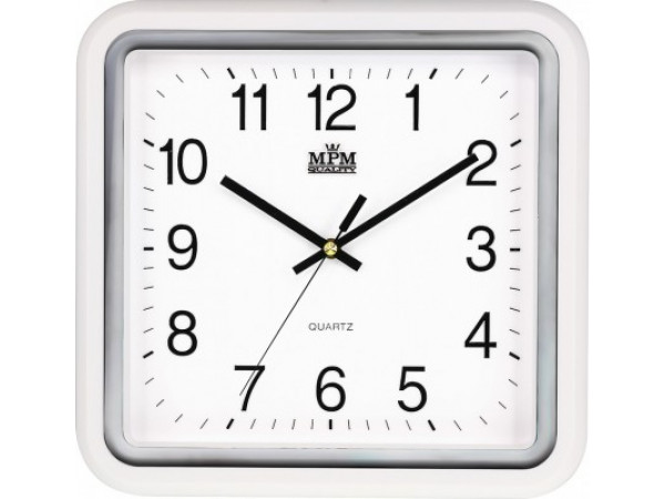 Nástenné hodiny MPM, 2928.00.SW - biela, 30cm Nástenné hodiny MPM, 2928.00.SW - biela, 30cm